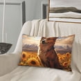 thumbnail image 6 of Binfone Vintage Cute Corgi Sunflower Standard Size Pillowcase, Long Staple Pure Cotton Envelope Closure Pillow Cover (Pillow core not included),16"x24", 6 of 7