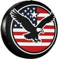 thumbnail image 6 of Independence Day American Flag Eagle Spare Tire Cover Wheel Protectors Dust-Proof Wheel Tire Cover Fit Trailer, Rv, Sand Many Vehicle, 6 of 10