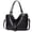 Black, variant on Sunyuer Tote Bag for Women, PU Leather Large Capacity Shoulder Purse Roomy Hobo Handbag Work Crossbody Bag with Tassel
