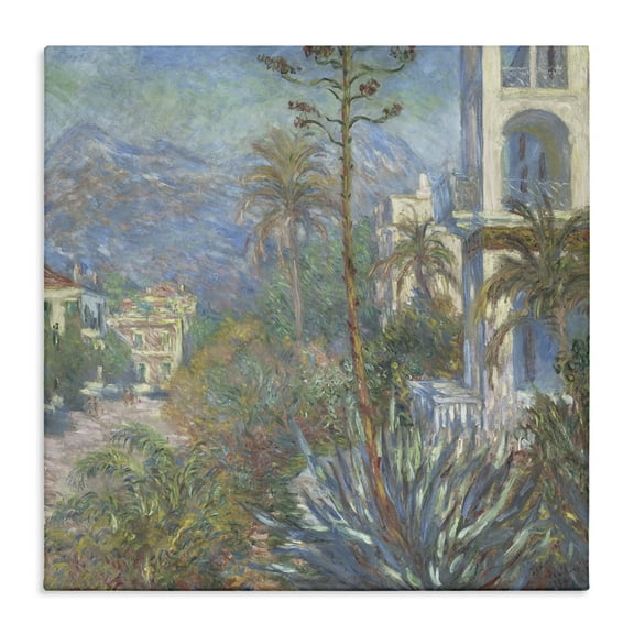 Stupell Industries Classic Villas at Bordighera Landscape & Nature Painting Wrapped Canvas Art Print Wall Art, 17 x 17
