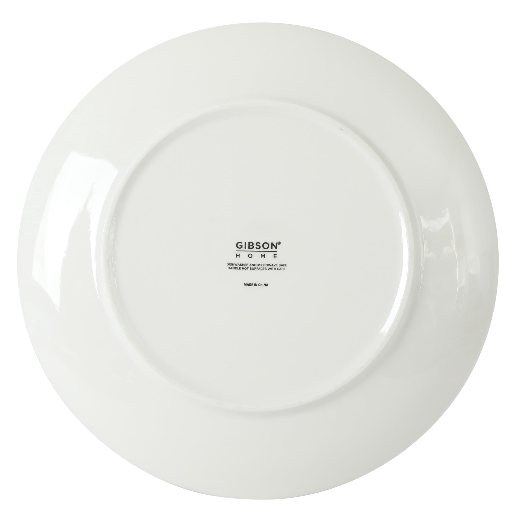 Gibson Home Palace Suite 16-Piece Dinnerware Set, Blue Floral Stoneware Plates & Bowls, Service for 4, Round Durable Everyday Dish Set