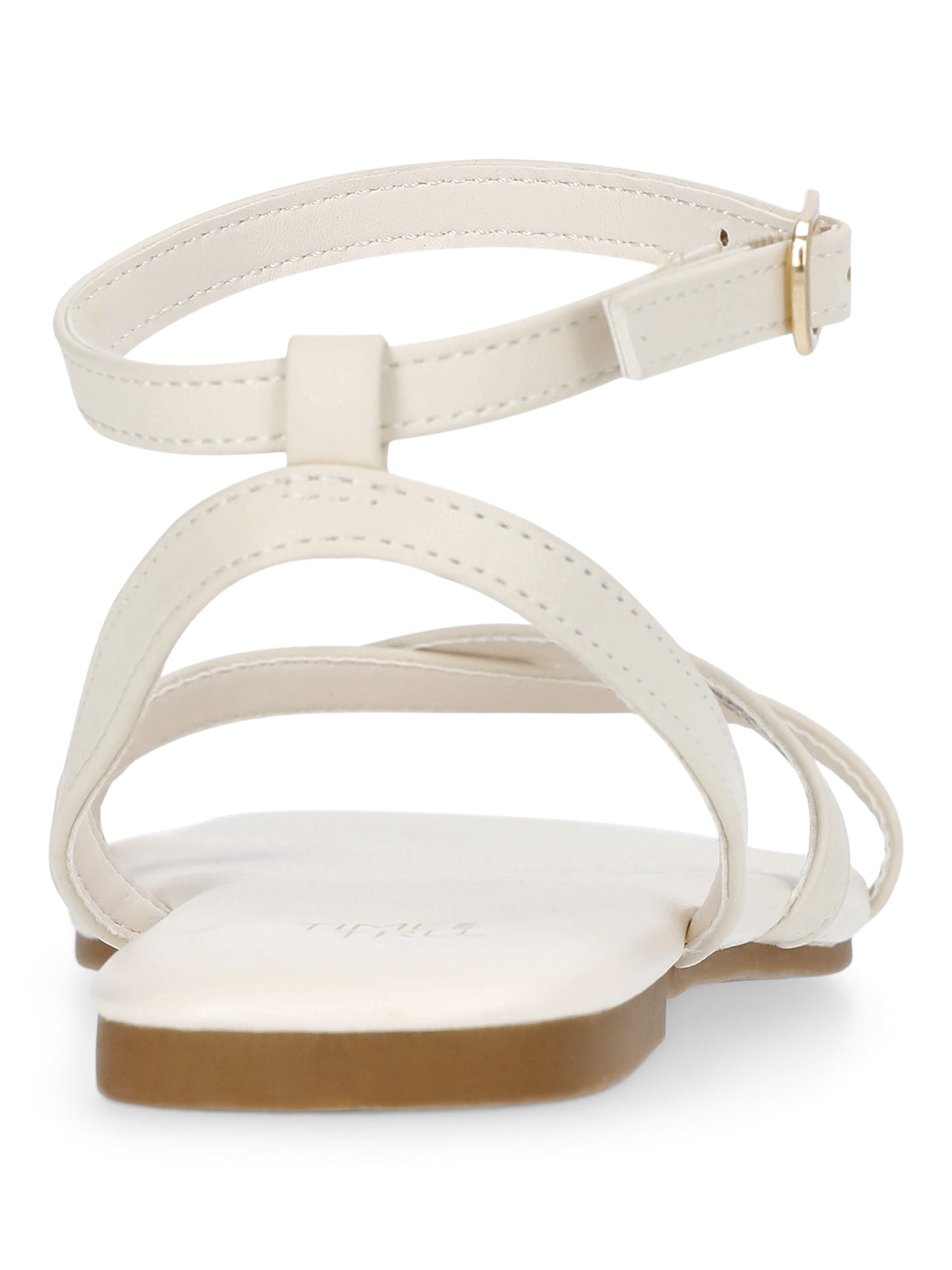 Time and Tru Women's Strappy Flat Sandals