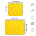 thumbnail image 3 of IAUYY 18 x 24 Inch Dish Drying Mat Dish Drying Mat Microfiber Kitchen Mats Large Counter Absorbent Dish Pad Drainer Rack Yellow Twill Stripe, 3 of 8