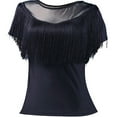 thumbnail image 4 of Short Sleeve Fringe Festival Dance For Women Adult Latin Ballroom Dance, 4 of 4
