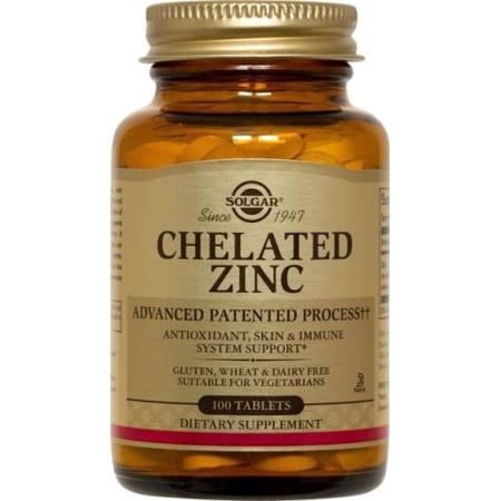 Solgar Chelated Zinc Tablets, 100 Count