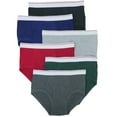thumbnail image 6 of ToBeInStyle Men's Pack of 6 Cotton White Waistband Brief Underwear - Assorted - Small, 6 of 6