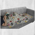thumbnail image 6 of Floral Soft Flannel Fleece Blanket, Flower Pattern with Butterflies and Dragonflies Colorful Spring Nature Illustration, Cozy Plush for Indoor and Outdoor Use, 60" x 80", Multicolor, by Ambesonne, 6 of 6