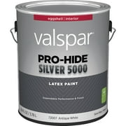 1 PK, Valspar Pro-Hide Silver 5000 Latex Eggshell Interior Wall Paint, Antique White, 1 Gal.