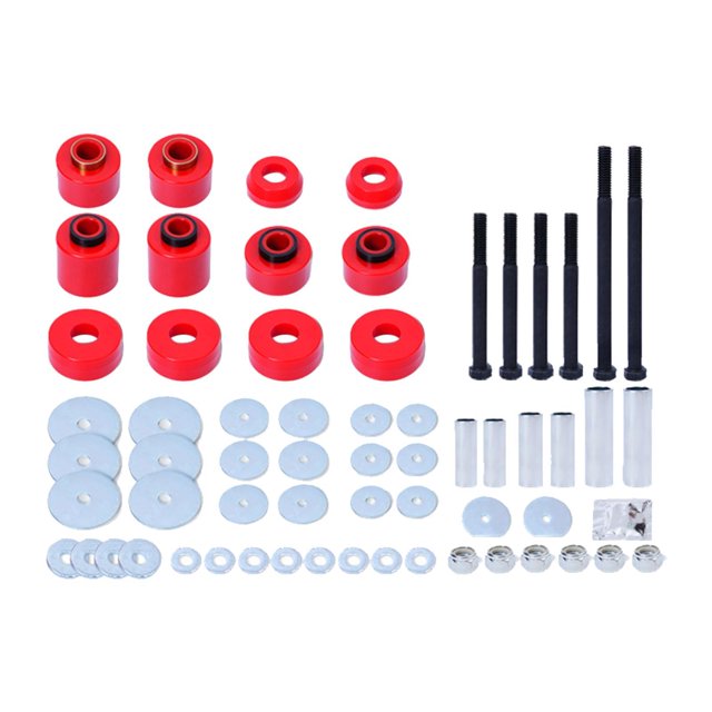 Kit de buje de montaje de carrocería 4.4123r Piezas de reparación de accesorios resistentes Rojo