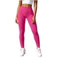 thumbnail image 3 of Gealkoca Yoga Ribbed Leggings for Women High Waisted Tummy Control Butt Lifting Workout Gym Athletic Pants Women's Casual Straight Leggings Pants, 3 of 8