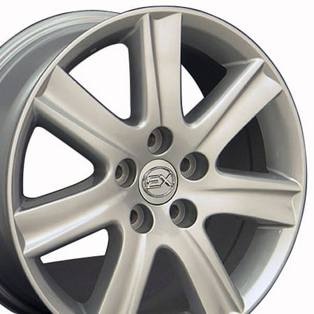 - 17x7 Wheel Fits Lexus, Toyota - ES 350 Style Silver Rim, Hollander 74190