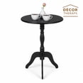 thumbnail image 4 of Decor Therapy Warwick Round Accent Table - 3 Leg Pedestal Side Table for Living Room, Bedroom, Entryway - Traditional Bistro Drink Table, Black, 4 of 6