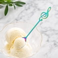 thumbnail image 7 of Coffee Stirring Spoon, Musical Note Shape Metal Dessert Scoop Ice Cream Bar Mixing Utensil Unique Creative Design Aesthetic Tableware Party Beverage Drinkware Gold, 7 of 7