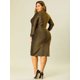 thumbnail image 4 of Vestido Midi Con PurpuriDe FiesCóctel TalExtBodycon LentejuePaMujer Oro 3X, 4 of 6