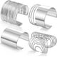 thumbnail image 1 of Juego de 4 pulseras para mujer, pulseras anchas de alambre abierto en plata para muñeca, 1 of 5