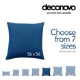 thumbnail image 4 of Deconovo Throw Pillow Cover Burlap Faux Linen Pillow Covers Outdoor Pillow Cases for Farmhouse Pillow 22 x 22 inch Federal Blue Set of 4, 4 of 6
