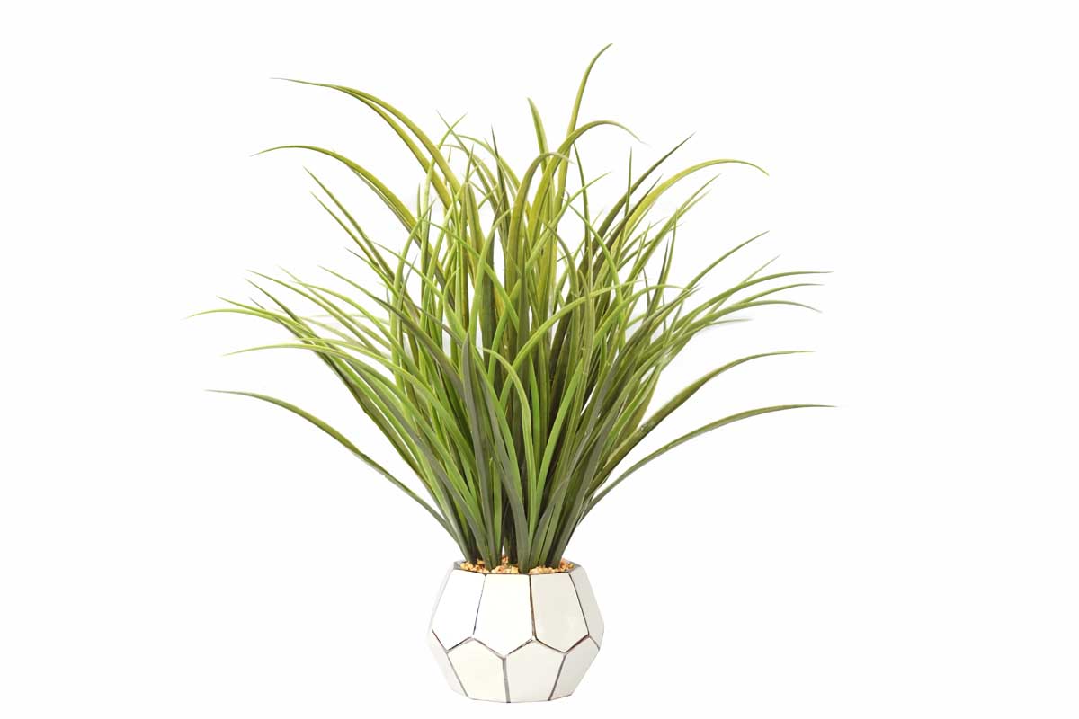 17" Tall Plastic Grass and Onion Grass Artificial Indoor/ Outdoor Faux