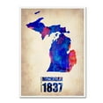 thumbnail image 2 of Trademark Fine Art "Michigan Watercolor Map" Canvas Art by Naxart, 2 of 4