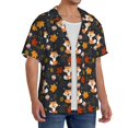 thumbnail image 2 of Naloa Autumn Fox Men's Loose Fit Cuban Collar Short-Sleeve Shirt, Hawaiian Shirts, Mens Shirts Casual for Everyday Wear Outings-3X-Large, 2 of 5