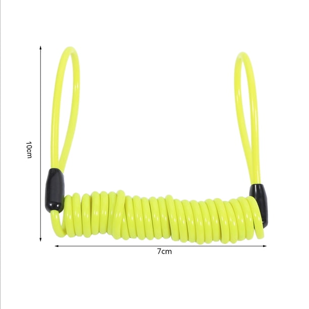 Cable De Recordatorio De Resorte De Alarma De Motocicleta, Alarma De Bicicleta Cordón De Seguridad Cable De Bobina De Resorte Bloqueo De Disco Seguridad Antirrobo Recordatorio De
