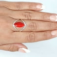 thumbnail image 4 of 925 Sterling Silver Women Jewelry Red Stone Ring, 4 of 9