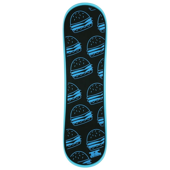 Krown Snowskate 9 x 32" Burgers Cyan Blue Snow Skate