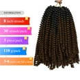 thumbnail image 2 of SAYFUT 8 Inch Spring Twist Crochet Braiding Hair Extensions Ombre Color Hair 3 Packs Synthetic Short Bomb Pigtail Spring Twist Mini Passion Twist Fluffy Twist Crochet Braids Hair, 2 of 7
