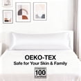 thumbnail image 2 of Flxxie Satin Body Pillow Cover - Ultra Soft Cooling 20"x54" Pillowcase for Hair & Skin, Anti Wrinkle - Envelope Closure - 1 Pack - White, 2 of 5