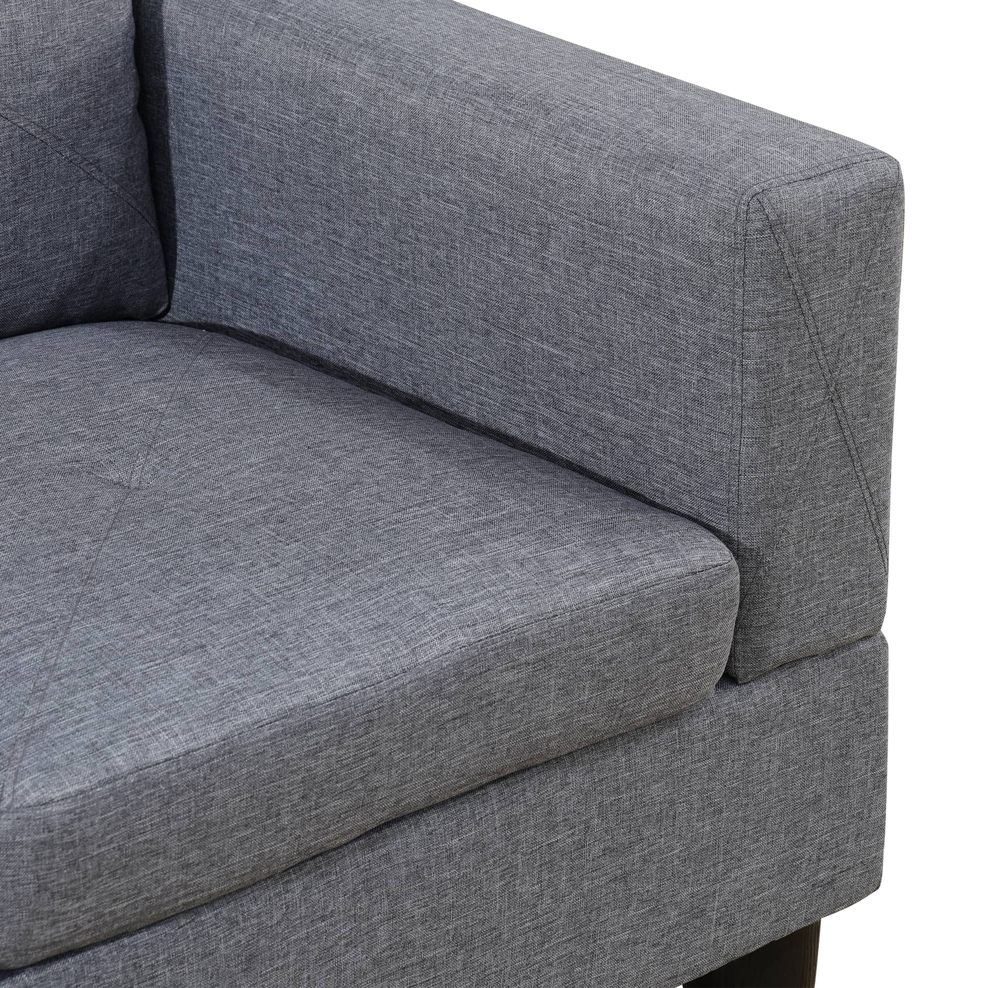 MAYEERTY 66.5" Linen 3-Piece Living Room Sofa Set，Gray