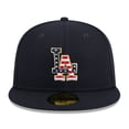 thumbnail image 2 of Men's New Era  Navy Los Angeles Dodgers 2023 Fourth of July 59FIFTY Fitted Hat, 2 of 6