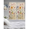 thumbnail image 3 of Spring Floral Bedroom Curtains 63 Inches length, Vintage Pastoral Rustic Botanical Flowers Window Treatment Curtain Drapes, Rod Pocket Curtain Panels for Living Room Kitchen, 42"x63", 2 Panels, 3 of 7