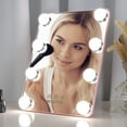 thumbnail image 1 of Miroir de Vanité avec Lumières, Écran Tactile LED Miroir de Maquillage Luminosité Réglable, 3 Modes d'Éclairage Couleur avec Support Portable Miroir Rose..., 1 of 8