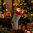 thumbnail image 4 of Christmas Stocking Stripe Knitted Contrast Cuff Polyester for Family Holiday Fireplace Mantel Tree Wall Stair Christmas Party Decorations by MPOISVA, 4 of 6