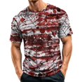 thumbnail image 2 of Mens Halloween Shirts Bat Witch Hat Print Crew Neck Scary T-Shirt Ghost Graphic Short Sleeve Fall Vintage Tops L, 2 of 6