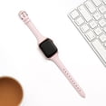 thumbnail image 3 of WFEAGL Apple Watch Leather Band Replacement Wristband 42mm 44mm 45mm Pink Sand/Rose Gold, 3 of 6