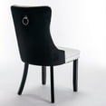 thumbnail image 6 of Miniyam Dining Chair Set of 2, High-end Tufted Contemporary PU and Velvet Upholstered, White+Black, 6 of 8