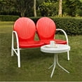 thumbnail image 2 of Crosley Griffith Ensemble de Causeuse de Patio en Métal 2 Pcs Rouge, 2 of 3