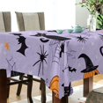 thumbnail image 5 of Yayeee Tablecloths 60" x 108" Rectangle Wrinkle Resistant Party Table Cover, Purple Halloween Pumpkin, 5 of 8