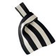 thumbnail image 3 of Bolsa de compras con estampado de rayas, plegable, reutilizable, de gran capacidad, para viajes diarios, color negro y blanco, 3 of 12