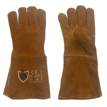 

ARAMID lined Flame / Heat Resistant Leather Welding Gloves Large 5 Pairs