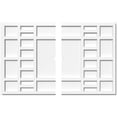 thumbnail image 1 of Ekena Millwork CMP32X21BX2-01000 1 in. ID x 11 in. Rectangle Beaux Architectural Grade PVC Contemporary Ceiling Medallion - 2 Piece, 1 of 1