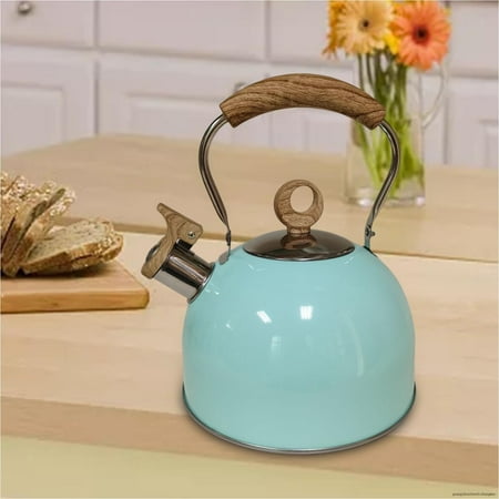 

Whistling Kettle Ergonomic Handle Fast Boil Tea Pots Stainless Steel Gas