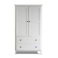 thumbnail image 6 of Grain Wood Furniture Greenport 2-Door Wardrobe, Brushed White, 6 of 10