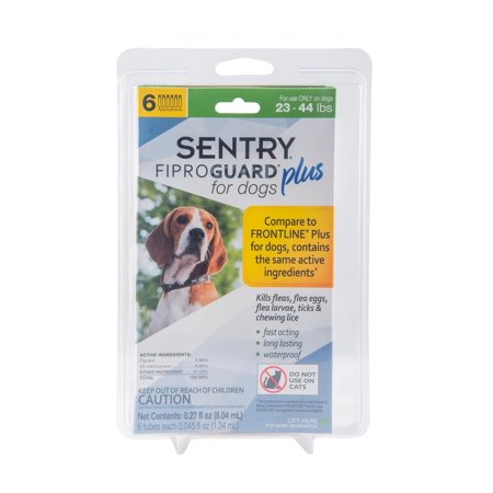 SENTRY Fiproguard Plus for Dogs, Flea and Tick Prevention for Dogs (23-44 Pounds), Includes 3 Month Supply of Topical Flea Treatments