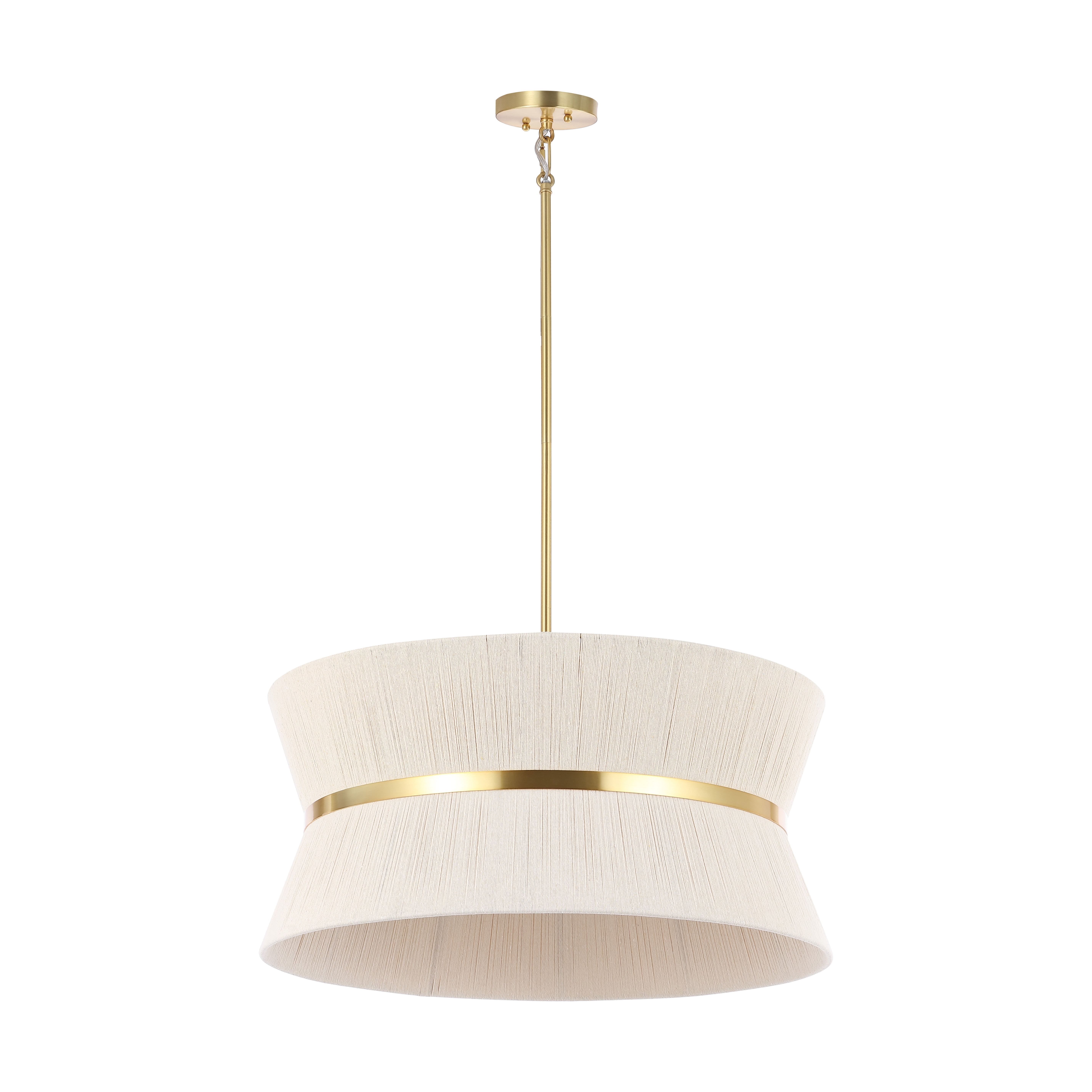 Safavieh Alma 4-Light Modern Rope Brass Gold Chandelier