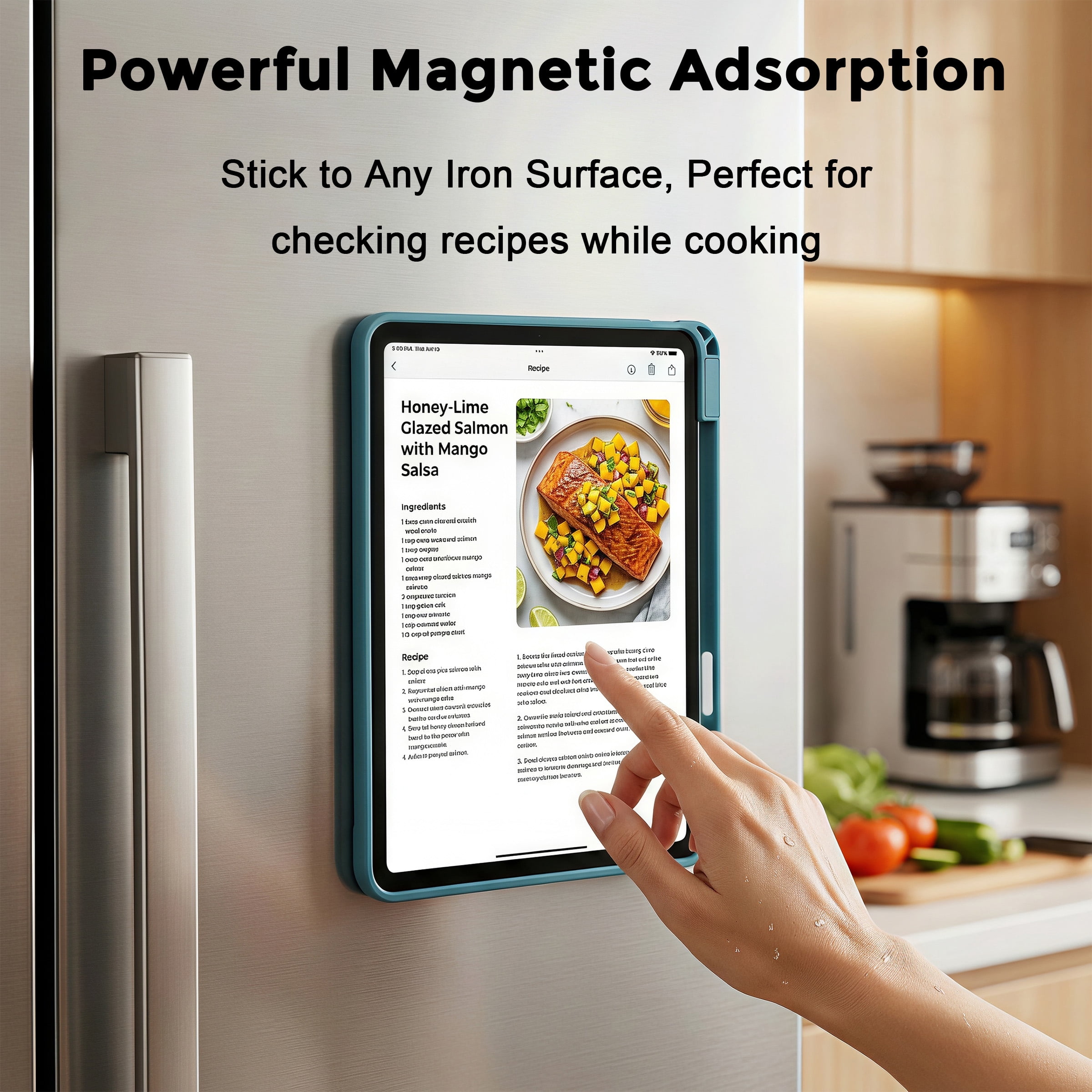 SENYOSON iPad Air 11" Case (2025/2024) - 360° Rotating Stand with Magnetic Detachable Cover, Clear Acrylic Back, Auto Sleep/Wake, Apple Pencil Holder