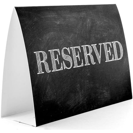 20 Pack Rustic Reserved Table Sign - Reserved Signs For Wedding - Black ...