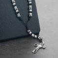thumbnail image 2 of Religious INRI Jewelry Beads Saint Benedict Medal Cross Jesus Pendant Necklaces Men Crucifix Gifts Statement colar NC165, 2 of 5