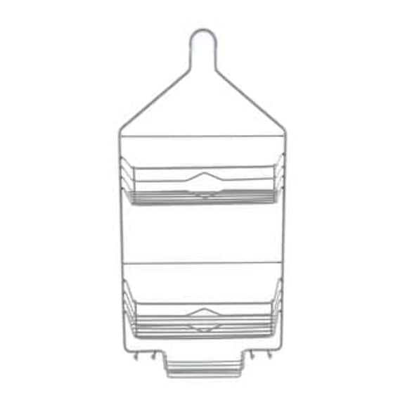 Bath Bliss 2 Shelf Aztec Steel Shower Caddy in Grey