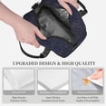 thumbnail image 3 of Naloa Navy Dark Blue Print Lunch Bag for Women & Men Insulated Lunch Box or Cooler Lunch Tote Bags for Work, Travel, Outdoor, 3 of 5